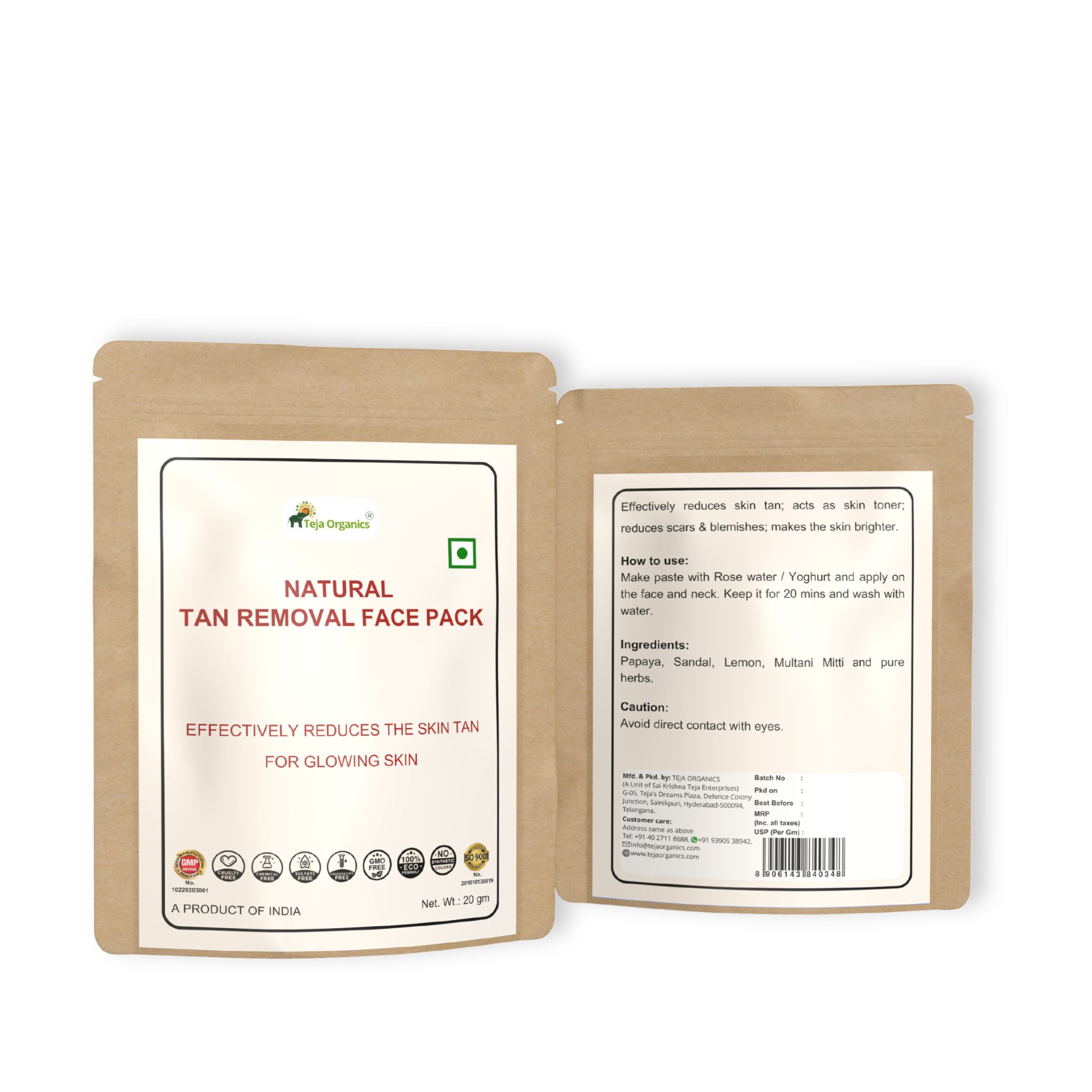 Natural Tan Removal Face Pack