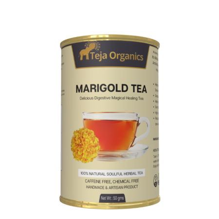 Mari Gold Tea 50 gm / 100% Natural and Soulful Herbal Tea / Caffeine Free