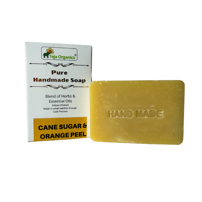 Cane-Sugar & Orange Peel Hand Made Soap 100gms